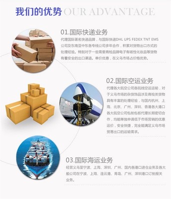 义乌到 国际货运 出口货运代理 海运/空运/快递/专线 跨境出口 FBA 货运代理
